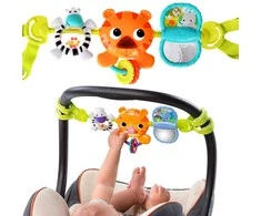 Bright Stars Žaisti pakabuką vežimėliui, žaislinės automobilio sėdynei, barškutį garso ZA4904