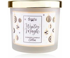 Accentra Kvapioji žvakė WINTER MAGIC 170 g su auksiniu dangteliu (8.5 × 7.5 cm)