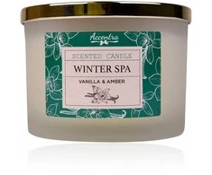 Accentra Kvapioji žvakė WINTER SPA su auksiniu dangteliu, 330 g