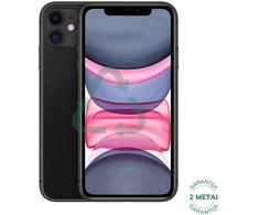 Apple Atnaujintas iPhone 11 Juodas 64GB (būklė kaip naujas)