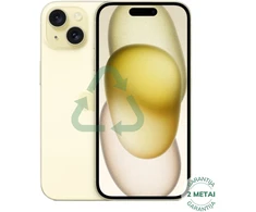 Apple Atnaujintas iPhone 15 Geltona 128GB (būklė kaip naujas)