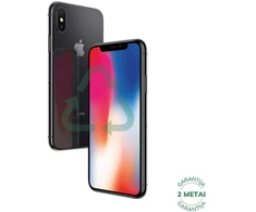 Apple Atnaujintas iPhone X Space Gray 256GB (būklė kaip naujas)