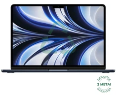 Apple Atnaujintas MacBook Air 2022 Retina 13" - M2 / 16GB / 256GB SSD / Midnight (būklė kaip naujas)
