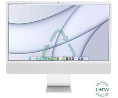 Apple Atnaujintas iMac 2021 Retina 4.5K 24" - M1 8C GPU / 8GB / 512 SSD / Sidabrinis (būklė kaip naujas)