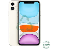 Apple Atnaujintas iPhone 11 Baltas 64GB (būklė kaip naujas)