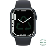 Atnaujintas Apple Watch Series 7 45mm Aliuminio GPS+Cellular / Midnight (būklė kaip naujas)