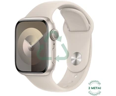 Atnaujintas Apple Watch Series 9 41mm GPS Aluminum / Starlight (būklė kaip naujas)