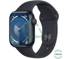 Atnaujintas Apple Watch Series 9 45mm GPS + Cellular Aluminum / Midnight (būklė kaip naujas)