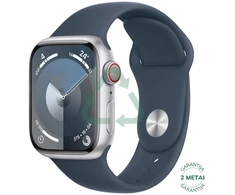 Atnaujintas Apple Watch Series 9 45mm GPS + Cellular Aluminum / Sidabrinis (būklė kaip naujas)