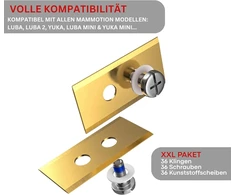 3DHerb robotų vejapjovių atsarginiai peiliai, titano danga, 36 vnt., 0,9 mm storio
