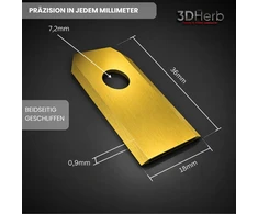 3DHerb titano peiliukai vejapjovės robotams ECOVACS Goat, 36 vnt., CBM01EG