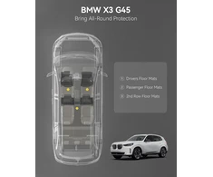 3W automobilių kilimėliai BMW X3 G45 2025–2026, Thorex TPE, 3W-BMW X3 02