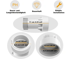 4Baohui Adapteris IBC S60x6 plastikinis su stambiagijiu sriegiu ir PVC tarpine vandens talpyklai