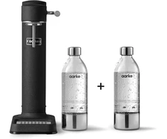 Aarke vandens gazavimo aparatas Carbonator 3, nerūdijantis plienas, juodas matinis, 2 x 800 ml