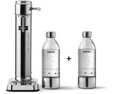 Aarke vandens gazavimo aparatas Carbonator 3, nerūdijančio plieno korpusas, 2 x 800 ml PET buteliai