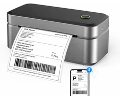 Ablemark terminis etikečių spausdintuvas, Bluetooth, 4 x 6 colių, suderinamas su iOS, Android, Windows, Mac, L100