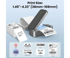 Ablemark terminis etikečių spausdintuvas, Bluetooth, 4 x 6 colių, suderinamas su iOS, Android, Windows, Mac, L100