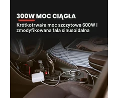 ABSINA įtampos keitiklis 12 V į 230 V, 300 W, modifikuota sinusoidė, 301500