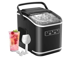 Acmeenjoy ledo kubelių gaminimo aparatas, 12 kg per 24 h, 110 W, du dydžiai, HZB-12/K