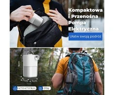 Acmeenjoy nešiojamas elektrinis oro siurblys 4000 Pa su LED žibintu ir 3000 mAh akumuliatoriumi