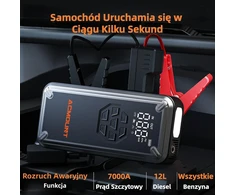 Acmount automobilinis paleidimo įrenginys 7000 A, 21800 mAh su 150 PSI kompresoriumi W160