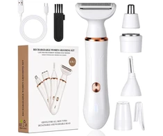 ACWOO elektrinė moteriška skutimosi mašinėlė 4 viename, USB įkrovimas, jautrioms sritims