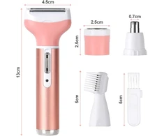 ACWOO elektrinis moteriškas skustuvas 4 viename su USB įkrovimu, modelis 4040449
