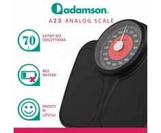 Adamson mechaninės kūno svarstyklės iki 160 kg su neslystančiu guminiu paviršiumi A23