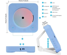 Adirigo nešiojamasis CD grotuvas su Bluetooth, FM radiju, USB ir AUX, Base 808