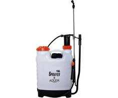 ADLER EUROPE 16 l slėginis nugaros purkštuvas su teleskopine 48–83 cm nerūdijančio plieno lanca ir 115 cm žarna, 2–3 bar