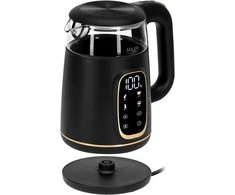 ADLER EUROPE elektrinis virdulys su temperatūros reguliavimu, stiklinis, 1,7 l, LED, 1850 W, AD1305BG