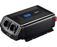 AEG grynosios sinusoidės įtampos keitiklis automobiliui 600 W, 12 V į 230 V, su USB, 10059