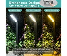 AGOTD saulės energija maitinami LED lauko šviestuvai su trimis apšvietimo režimais, IP64, 4 vnt. komplektas, DSL189