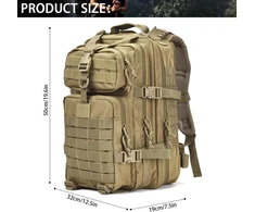 aiGear taktinė kuprinė 45 l, vandeniui atspari, poliesterio ir nailono, TB45KK