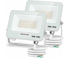 Aigostar 30 W lauko LED prožektorius, 2450 lm, IP65, natūrali balta 4000 K, 2 vnt. rinkinys