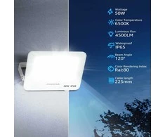 Aigostar išorinis LED prožektorius 50 W, 6500 K, 4500 lm, IP65, balta šviesa