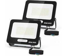 Aigostar lauko LED prožektorių komplektas 50 W, 4500 lm, IP65, 6500 K, aliuminis, 2 vnt.