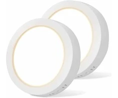 Lubinis šviestuvas Aigostar LED lubų šviestuvų rinkinys, 18 W, 3000 K, 1980 lm, polikarbonatas, Ø22,6 cm, 2 vnt.