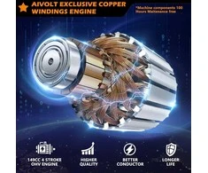 AIVOLT benzininis inverterinis generatorius 3200W, 230V, 2x USB, 3.5L bakas, EUVS4350101