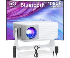 AKIYO mini projektorius O1 su Wi-Fi ir Bluetooth, 720p, Full HD 1080p palaikymu