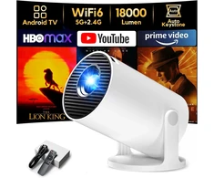AKIYO mini projektorius su Wi-Fi 6, Bluetooth 5.4 ir 1080p palaikymu O2