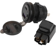 Akozon motociklo USB įkroviklis su PD greituoju įkrovimu, vandeniui atsparus, 12V, VersysX300