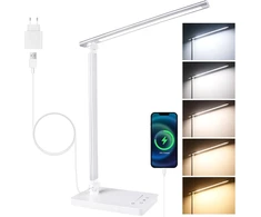 Akynite LED stalinė lempa su USB-C, 5 spalvinės temperatūros režimais ir 10 ryškumo lygių