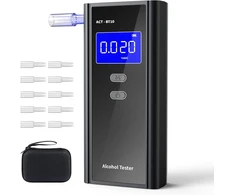 Alkotesteris Milduall nešiojamasis alkomatas su LCD ekranu, 0–2,00 % BAC, 10 kandiklių ACT-BT10