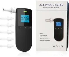 Alkotesteris WeiguoIOT alkoholio matuoklis su elektrocheminiu jutikliu, LCD ekranu ir 10 įrašų AT8030