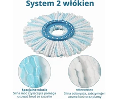 Alloytool keičiamos grindų plovimo šluostės Leifheit Clean Twist Disc Mop Ergo, 4 vnt., 52104