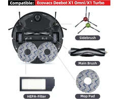Alloytool roboto dulkių siurblio priedų rinkinys Ecovacs Deebot X1 Omni, X1 e Omni ir X1 Turbo ECVSX1