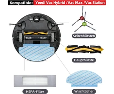 Alloytool robotų dulkių siurblių priedų rinkinys, 21 vnt., Yeedi vac ir Ecovacs Deebot OZMO