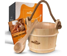 ALPENHAUCH medinis pirties kibiras su samteliu ir PVC įdėklu, 26 × 26 × 24 cm