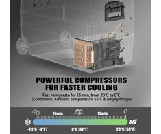Alpicool automobilinė šaldytuvo-šaldiklio dėžė, kompresorinė, 50 l, 12 V, T50 modelis